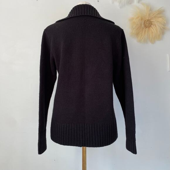 Vintage Preston & York Womens Faux Fur Trim Cardigan Size M Zip Up Grunge Mob - Picture 4 of 9